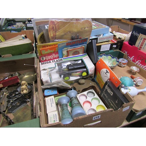 218 - BOX OF TOYS AND BOOKS