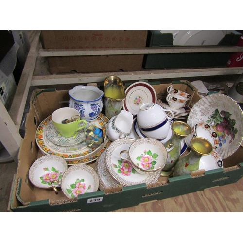 239 - BOX OF MIXED TEASETS