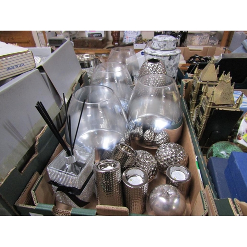 281 - BOX OF VASES AND STANDS ETC