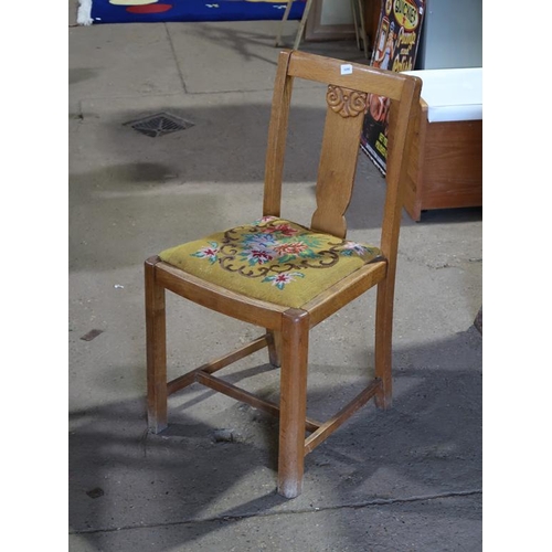 803 - FIVE 1930s OAK DINING CHAIRS