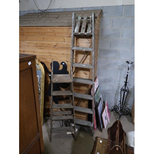 890 - TWO PAIRS OF WOODEN STEPS