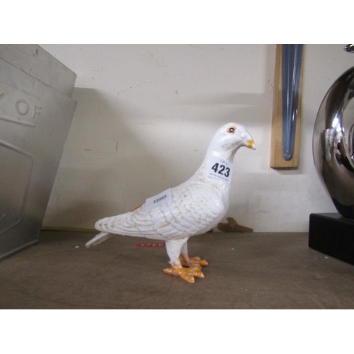 423 - REPRODUCTION CAST IRON WHITE DOVE