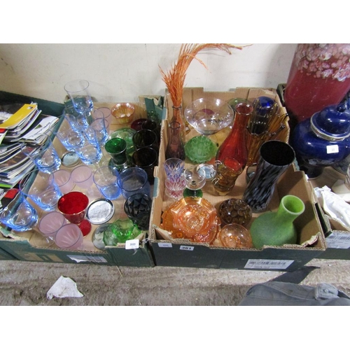 361 - TWO BOXES OF COLOURED GLASS