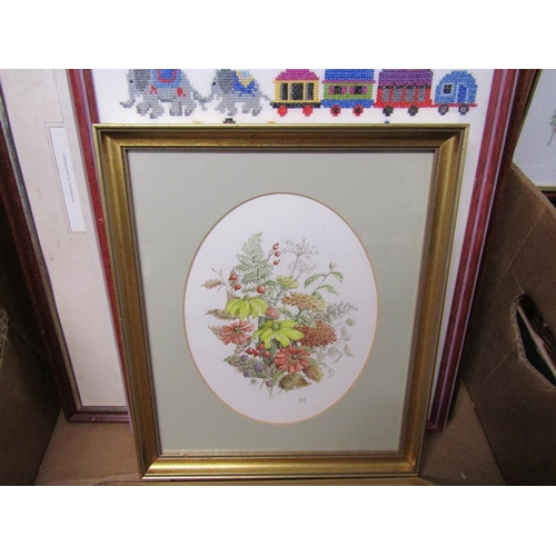 388 - BOX OF MIXED PICTURES AND PRINTS