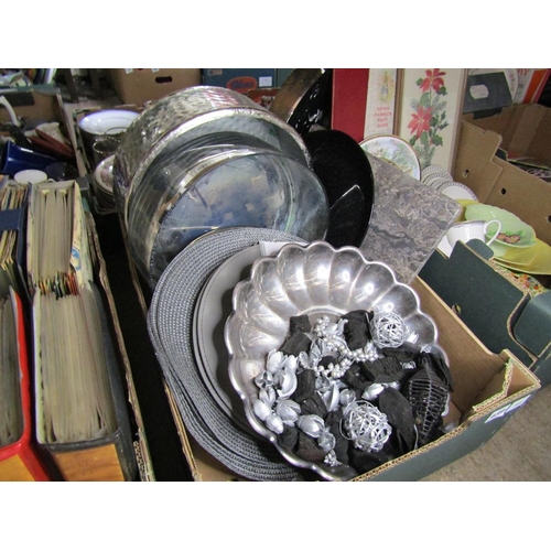 439 - BOX OF BOWLS, TABLE MATS, CONTAINERS ETC