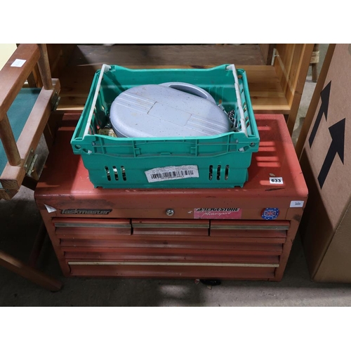 633 - LARGE COLLECTION OF SOCKETS AND SPANNERS PLUS A TOOLBOX