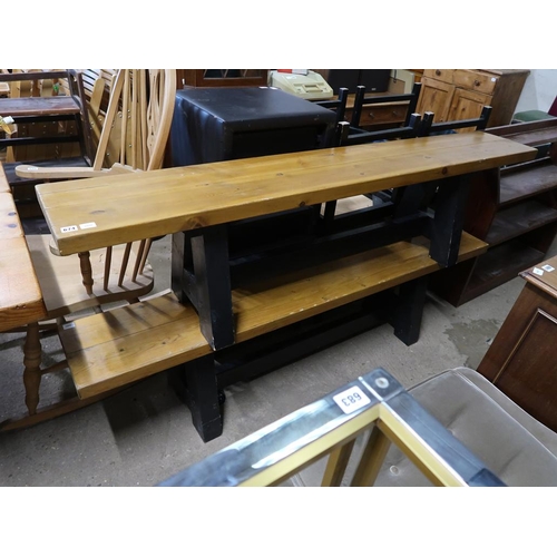 674 - TWO PINE BENCHES