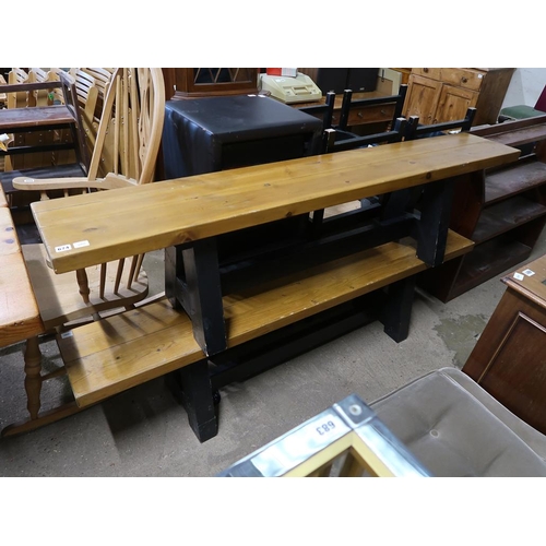 674 - TWO PINE BENCHES