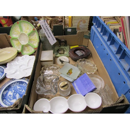 474 - BOX OF MISC TO INCL ASHTRAYS, RODWELLS VINTAGE SODA SYPHON ETC