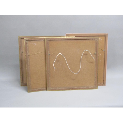 1200 - ANTHONY HARRIS - SERIES OF FOUR F/G FLORAL WATERCOLOURS, NAMED & SIGNED