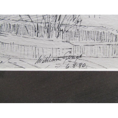 1213 - WILLIAM GENGE - MIDDLE EASTERN TOWN SCENE, B&W