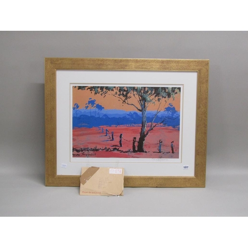 1217 - ROLF HARRIS - BLUE HORIZONS, SIGNED COLOURED LIMITED EDITION ARTIST PROOF PRINT, F/G, WITH CERTIFICA... 