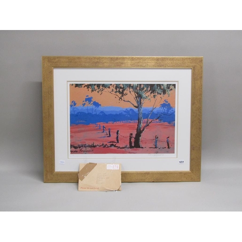 1217 - ROLF HARRIS - BLUE HORIZONS, SIGNED COLOURED LIMITED EDITION ARTIST PROOF PRINT, F/G, WITH CERTIFICA... 