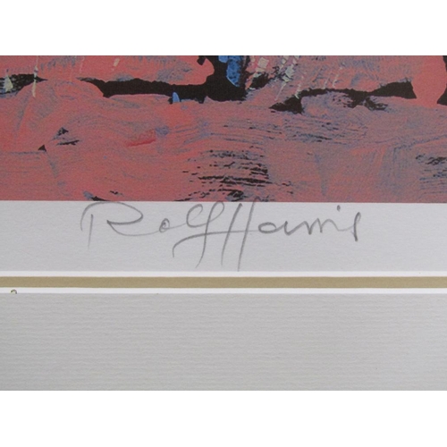 1217 - ROLF HARRIS - BLUE HORIZONS, SIGNED COLOURED LIMITED EDITION ARTIST PROOF PRINT, F/G, WITH CERTIFICA... 