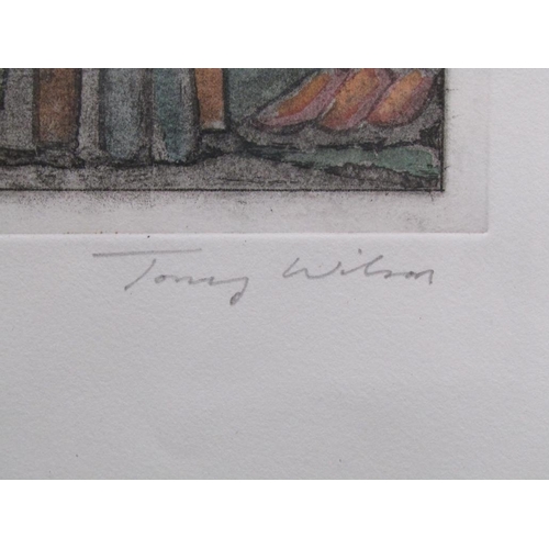 1221 - TONY WILSON - TOOL MAKERS, COLOURED LIMITED EDITION PRINT, F/G 5/10
