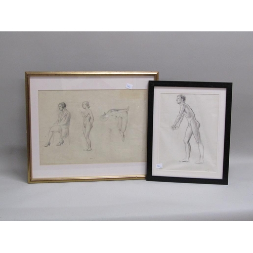 1239 - FOUR PENCIL SKETCHES - NUDE LADIES