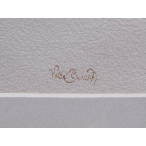 1244 - SIGNED INDISTINCTLY - ABSTRACT PAINTING, STONE WINDOW, F/G