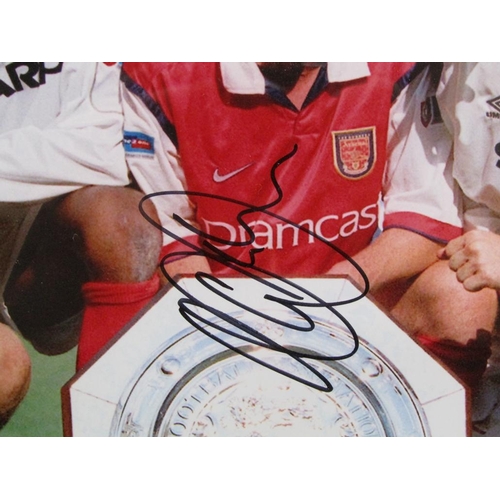 1245 - FRAMED PHOTOGRAPH - ARSENAL FOOTBALL CLUB, HAND SIGNED BY NIGEL WINTERBURN