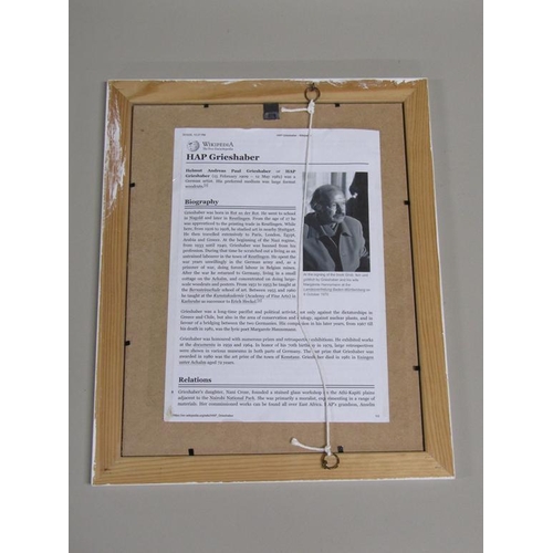 1246 - SERIES OF FOUR HAP GRIESHABER CONTEMPORARY COLOURED WOODCUT PRINTS