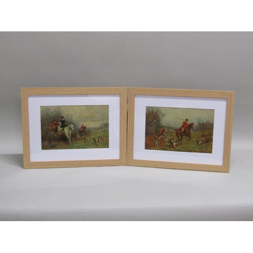 1254 - FOUR F/G J S SANDERSON WELLS OELOGRAPHS - HUNTING PRINTS