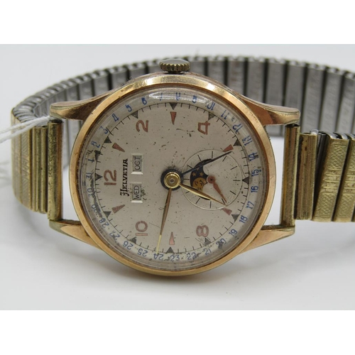 1449 - HELVETIA MOON PHASE DATE CALENDAR WATCH