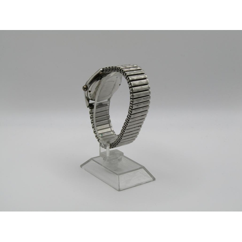 1456 - S PARTON OF NORWICH STAINLESS STEEL CASED GENTS WRISTWATCH