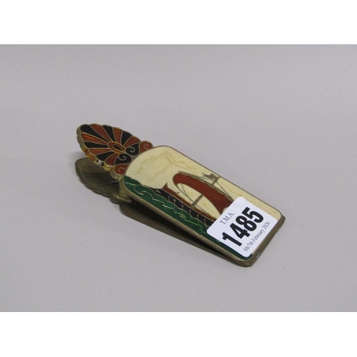 1485 - CONTINENTAL ENAMELLED BRASS LETTER CLIP