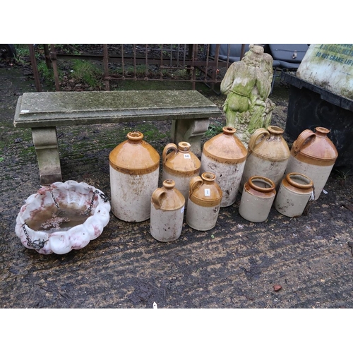 942 - QTY OF DEMI JOHNS AND A LAMPSHADE