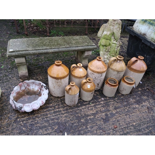 942 - QTY OF DEMI JOHNS AND A LAMPSHADE