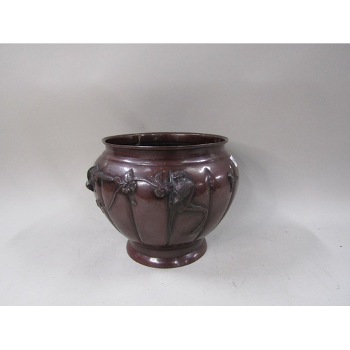 1342 - ART NOUVEAU BRONZE JARDINERE