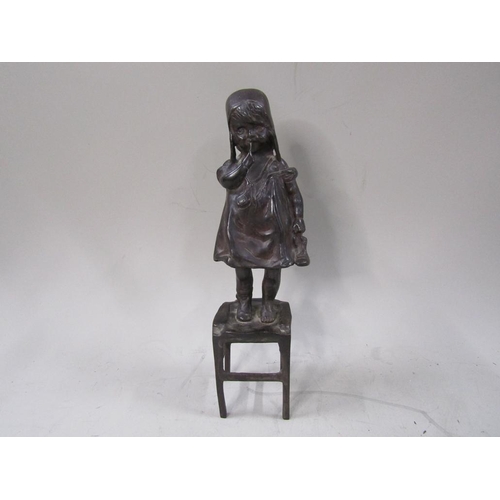 1432 - EARLY BRONZE FIGURE OF A CHILD