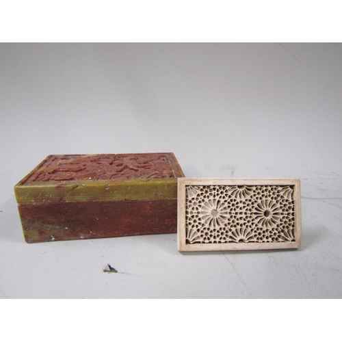 1438 - ORIENTAL SOAPSTONE BOX