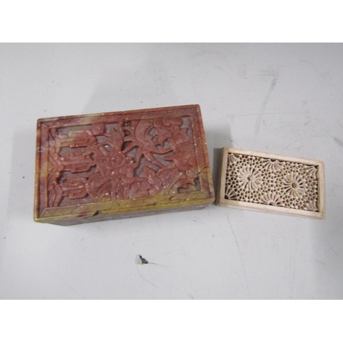 1438 - ORIENTAL SOAPSTONE BOX