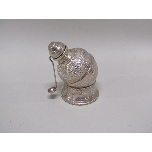 1599 - EGYPTIAN SILVER FAVA BEAN POT 4.7ozt