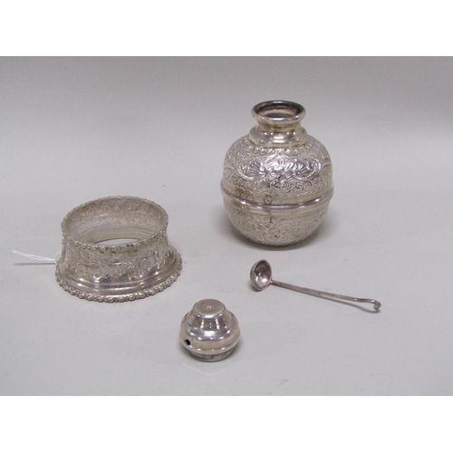 1599 - EGYPTIAN SILVER FAVA BEAN POT 4.7ozt