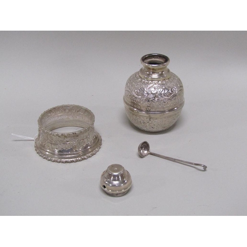 1599 - EGYPTIAN SILVER FAVA BEAN POT 4.7ozt