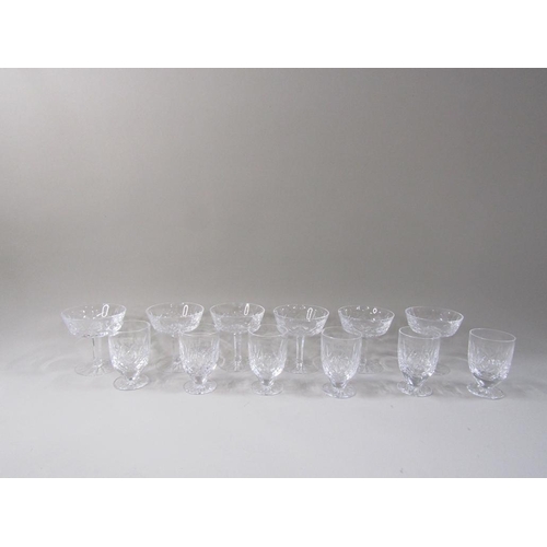 1819 - COLLECTION OF WATERFORD CHAMPAGNE COUPS AND SMALL CUT GOBLETS