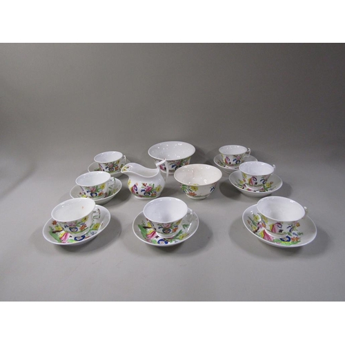 1833 - COLLECTION OF HILDITCH & SONS CHINOISERIE TEA WARE, SLIGHT A/F