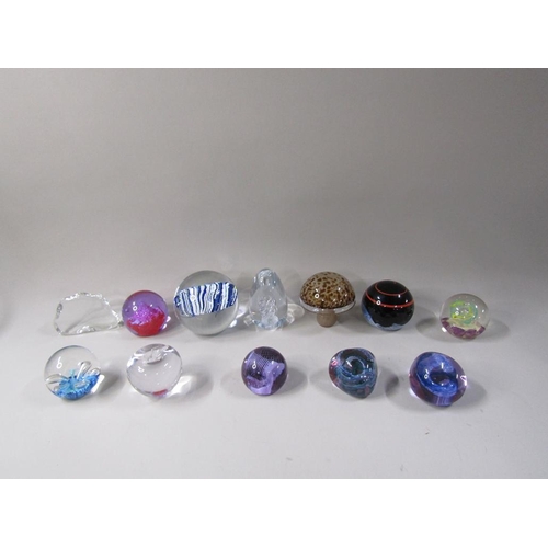 1837 - TWELVE ASSORTED PAPERWEIGHTS - CAITHNESS, WEDGWOOD ETC