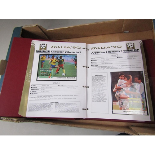 1778 - FIVE ALBUMS OF MASTER FILES WORLD CUP ITALIA '90 STAMPS AND FIRST DAY COVERS