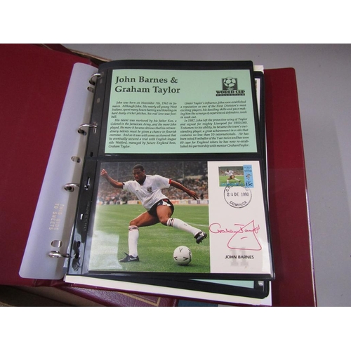 1778 - FIVE ALBUMS OF MASTER FILES WORLD CUP ITALIA '90 STAMPS AND FIRST DAY COVERS