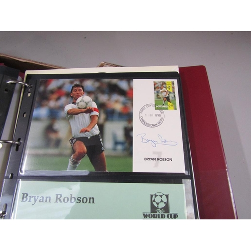 1778 - FIVE ALBUMS OF MASTER FILES WORLD CUP ITALIA '90 STAMPS AND FIRST DAY COVERS