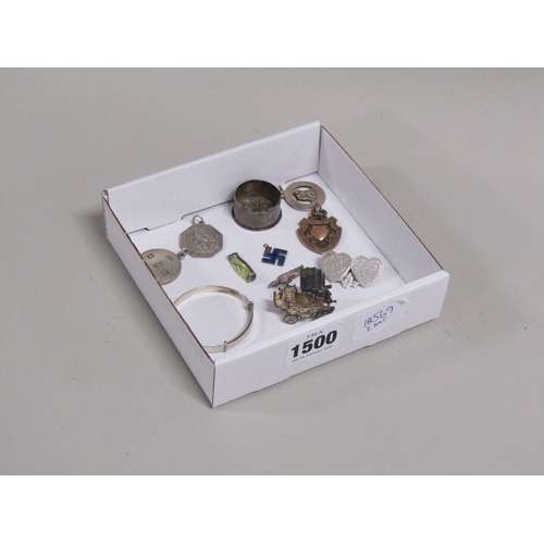 1500 - SILVER PENDANTS, BABY BANGLE, SILVER CHARM ETC