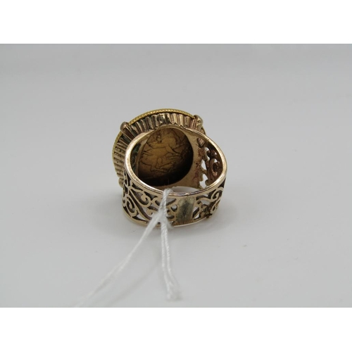1558 - HALF SOVEREIGN RING, SIZE J 1/2