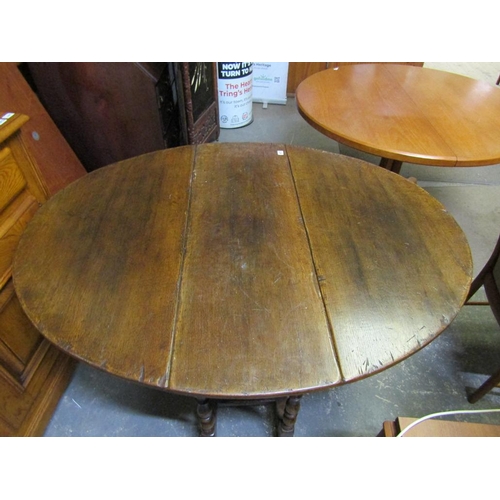 1872 - 18c STYLE OAK GATELEG TABLE 110cms