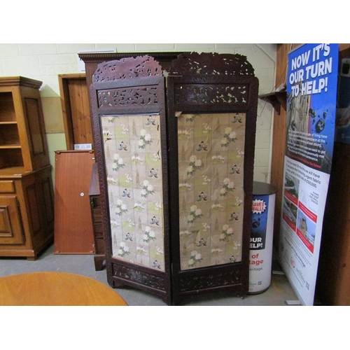 1874 - ORIENTAL FOLDING SCREEN 130 x 198cms