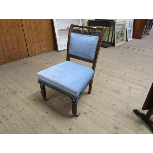 1882 - VICTORIAN UPHOLSTERED LOW CHAIR