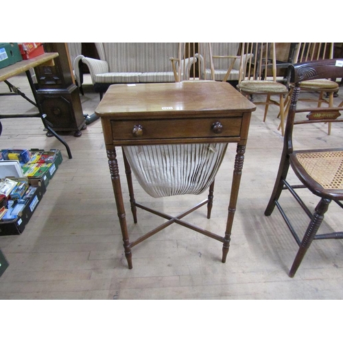 1915 - VICTORIAN MAHOGANY WORK TABLE 49 x 74 cms