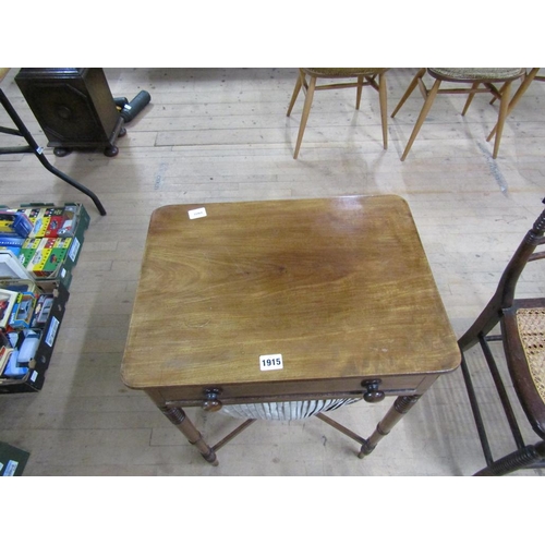 1915 - VICTORIAN MAHOGANY WORK TABLE 49 x 74 cms