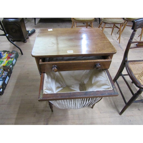 1915 - VICTORIAN MAHOGANY WORK TABLE 49 x 74 cms